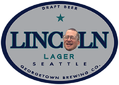 Lincoln Lager tap label
